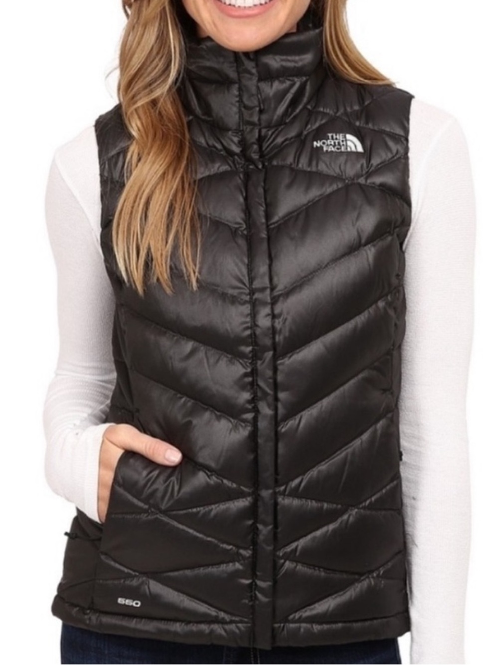 The North Face 550 Puffer Vest Black Goose Down Size M